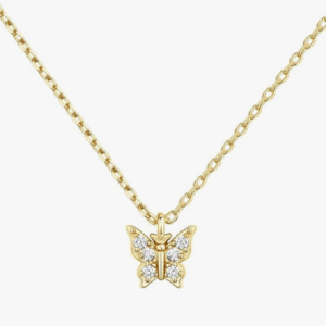 4K Gold Plated Dainty Pendant Necklace for Women | Dot, Elephant, Butterfly, Pineapple, Lock, Knot Pendant | Layering Chain Necklaces