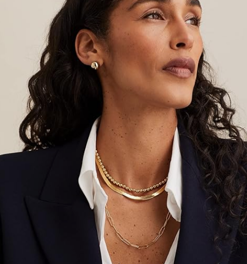 18K Gold Plated Dainty Choker Necklace for Women - Image 2