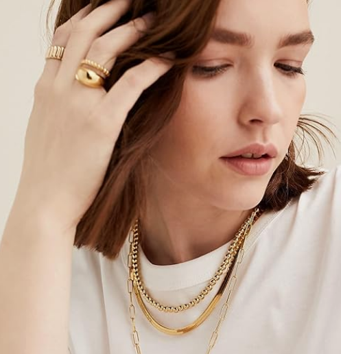 18K Gold Plated Dainty Choker Necklace for Women - Image 3