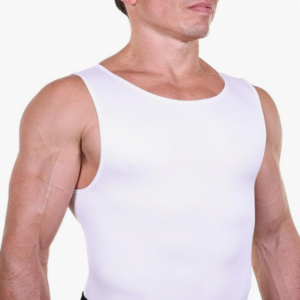 EliteSlim Men's Compression Shirt to Hide Gynecomastia Moobs Abs Chest Stomach Slimming Shapewear