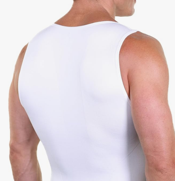 EliteSlim Men's Compression Shirt to Hide Gynecomastia Moobs Abs Chest Stomach Slimming Shapewear - Image 2