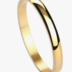 Womens Bangle 8MM Stainless Steel Bracelet Oval Polished Finish Cuff Bangle 6.7