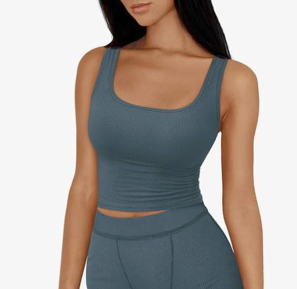 2 Piece Lounge Sets for Women Matching Workout Set Cropped Tank Tops and High Waist Yoga Leggings Active Wear