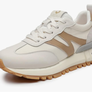 Sneakers for Women Genuine Leather Suede Patchwork Casual Lace Up Non-Slip Walking Shoes Comfortable Tennis Running Shoes Womens Fashion Sneakers