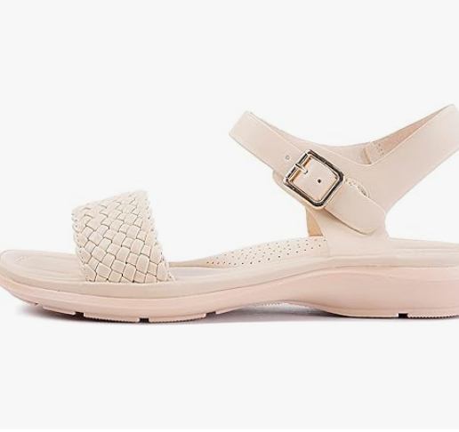 Flat Sandals Braided Strappy Summer Shoes Memory Foam insole Sandals for Women - Image 2