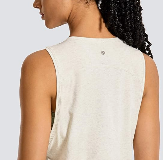 Cotton Cropped Tank Tops for Women - Sleeveless Sports Shirts Athletic Yoga Running Gym Workout Crop Tops - Image 3